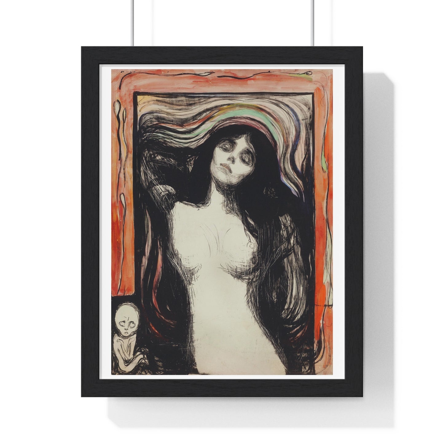 Madonna (1895) by Edvard Munch, from the Original, Framed Art Print