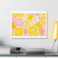 Memphis Lemon Abstract Painting 'Designed by AI' Art Print on Canvas