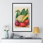 Vegetable Watercolour Illustration, from 'The Open Door to Independence' (1915) by Thomas E Hill, Framed Art Print