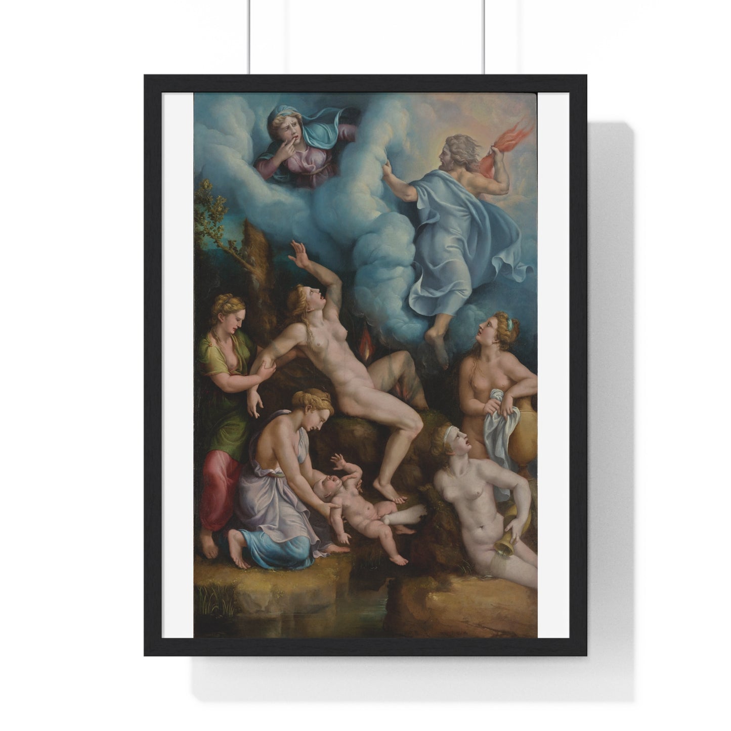 The Birth of Bacchus (circa 1530) by Giulio Romano Giulio Pippi, from the Original, Framed Art Print