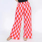 Avant Garde Minimalist Check-Print Pleated Women's Trousers