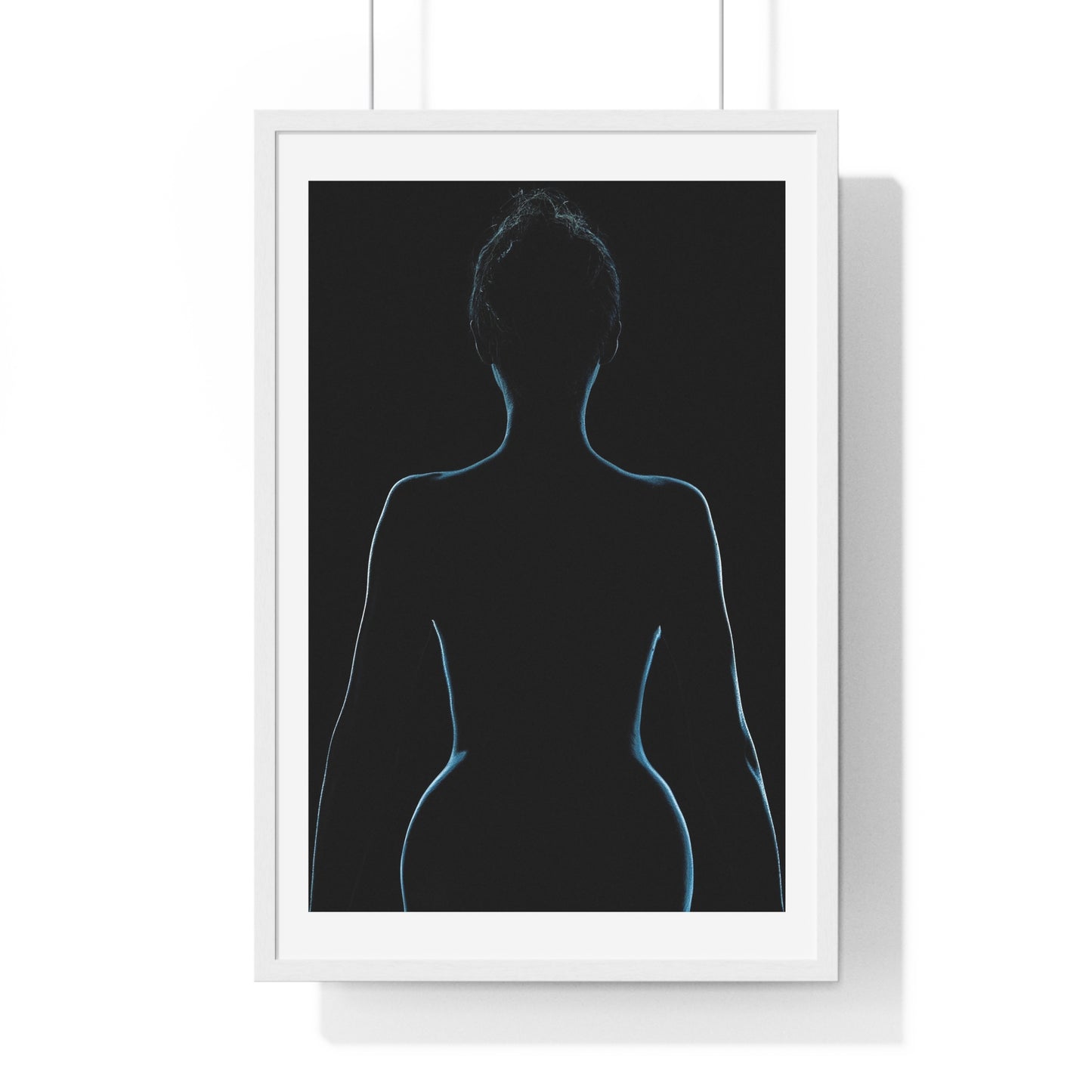 Silhouette of Female Body, Framed Art Print