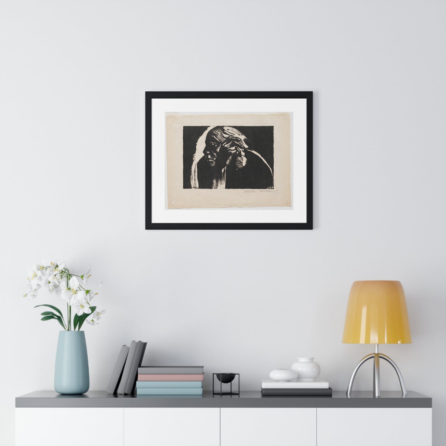 Self Portrait (1924) by Käthe Kollwitz, from the Original, Framed Art Print