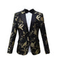 Men's Gold Overlay Stage, Host Single-Breasted Dinner Jacket