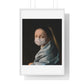 Johannes Vermeer's Young Woman Wearing a Face Mask During Coronavirus Pandemic, Remix, Framed Art Print