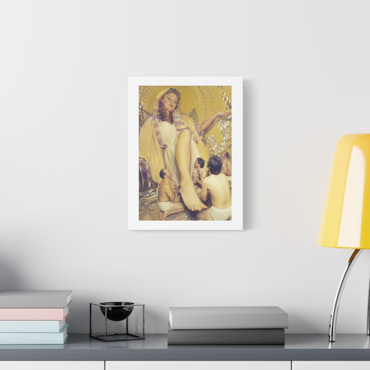 Cinematic Golden Goddess, Satin Canvas Wall Art