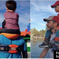 Hands-Free Child Shoulder Carrier with Ankle Straps, Cushioned Hip Seat, Nylon Child Strap Rider, Travel Back Frame Saddle