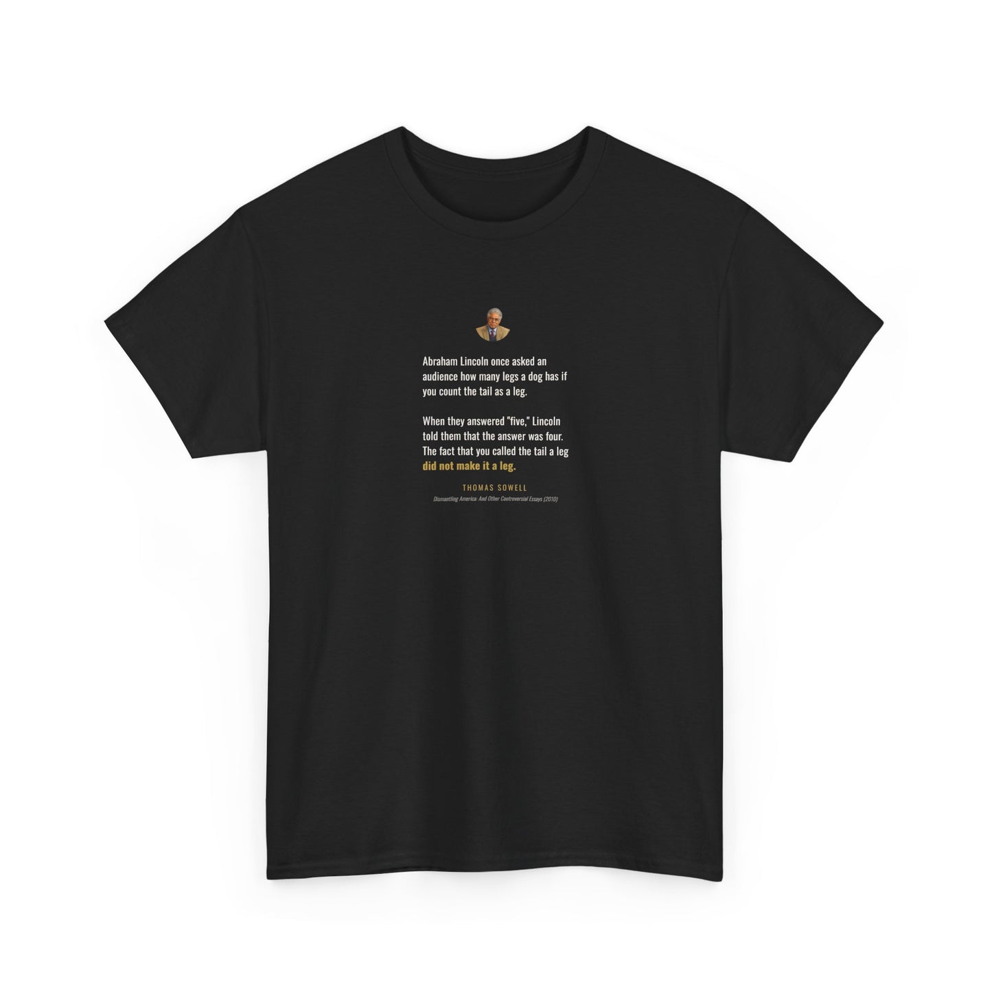 Thomas Sowell on Identity, Philosophy Tribute T-Shirt