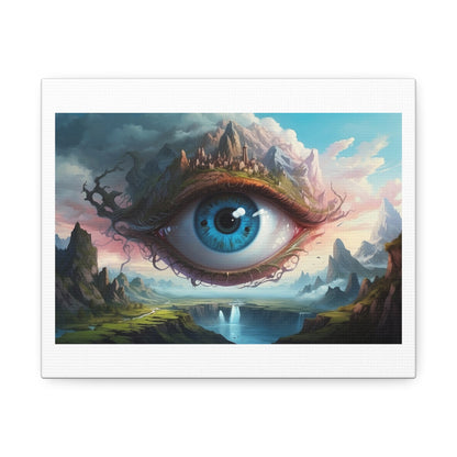 Human Eye is the Window to the World, Abstract Art V 'Designed by AI' Print on Canvas