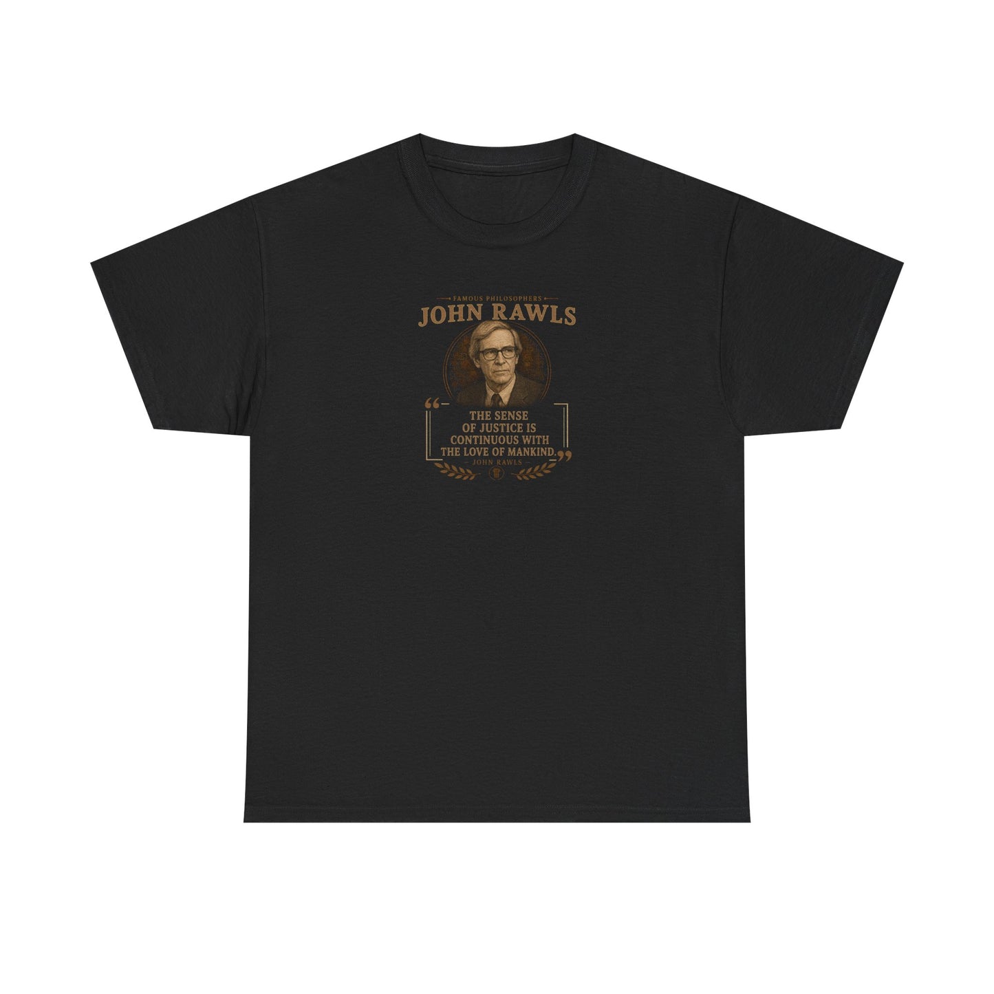 John Rawls on Justice, Philosophy Tribute T-Shirt