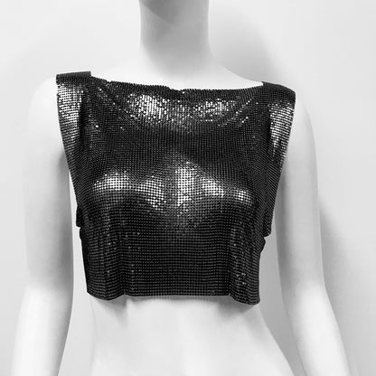 Women's Sequin Top, Sweet and Spicy Style Cropped Vest