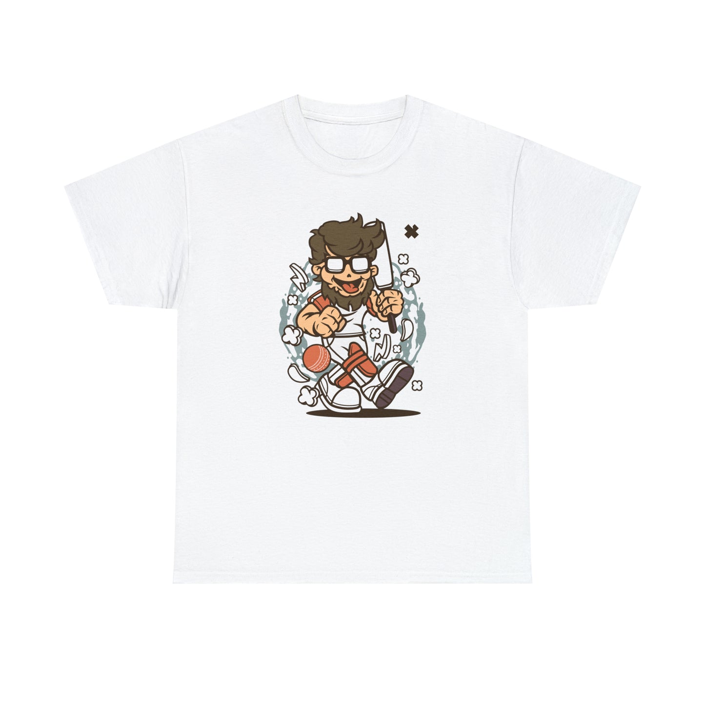 Hipster Cricket Cartoon T-Shirt