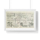 Francis Drake's World Voyage, Tudor Antique Map (circa 1581) from the Original, Framed Print