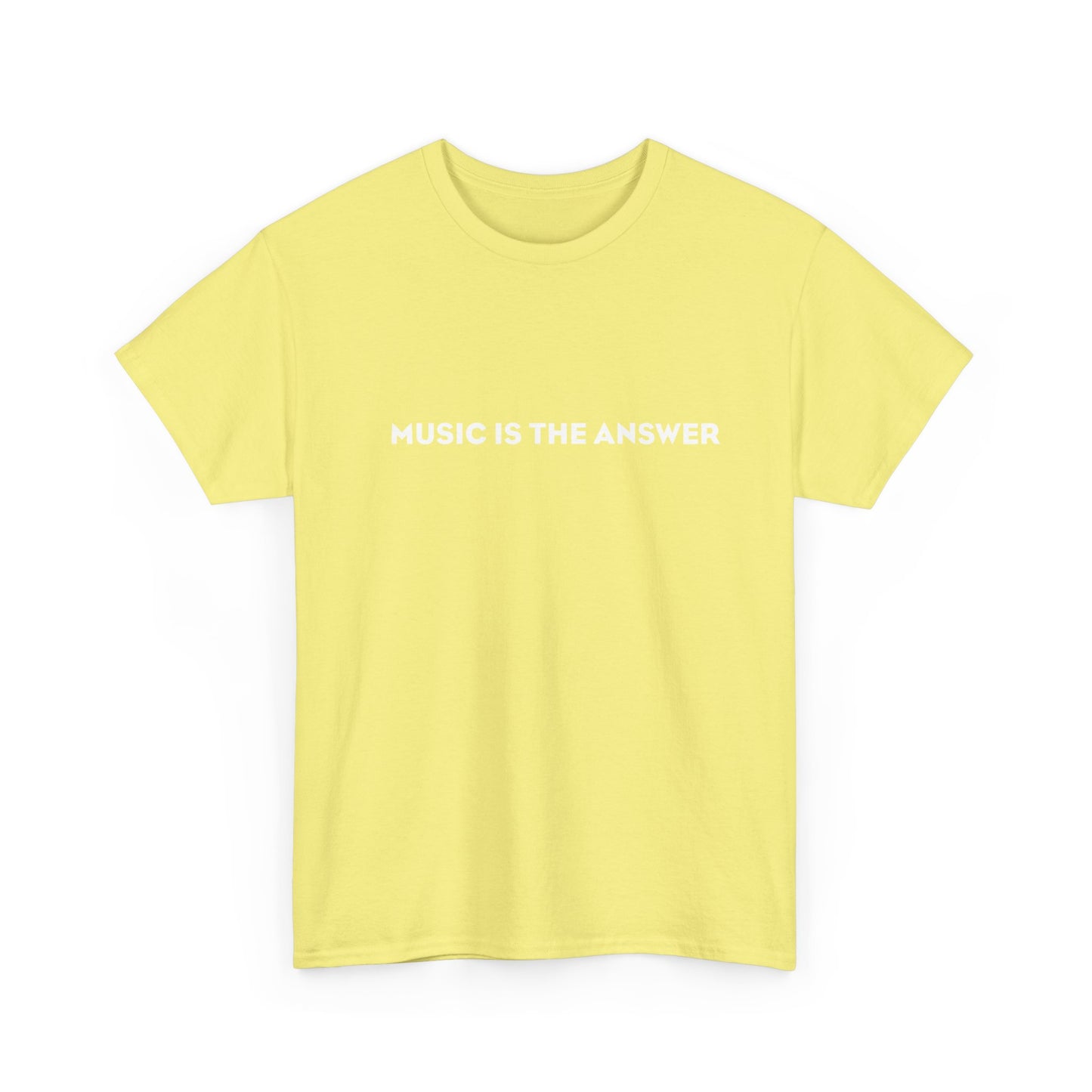 'Music Is The Answer' Heavy Cotton T-Shirt