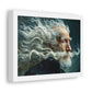 Old Man with Flowing White Hair Photorealism  'Designed by AI' Art Print on Canvas