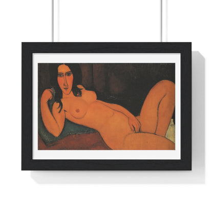 Reclining Nude with Loose Hair (1917) by Amedeo Modigliani, from the Original, Framed Art Print