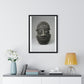 Hip Ornament Face, Black & White Photography, from the Original, Framed Art Print