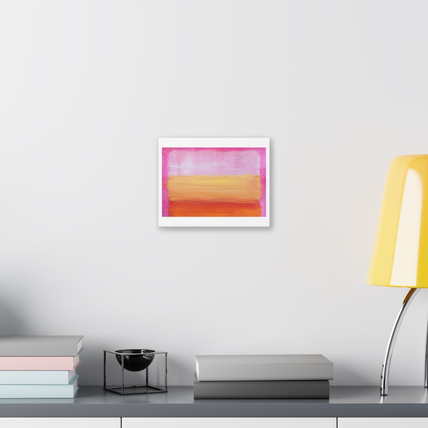 Pink Abstract Palette Knife Painting, Canvas Art Print