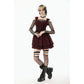 Dark in Love Morrigan Tartan Lace-Up Dress in Black
