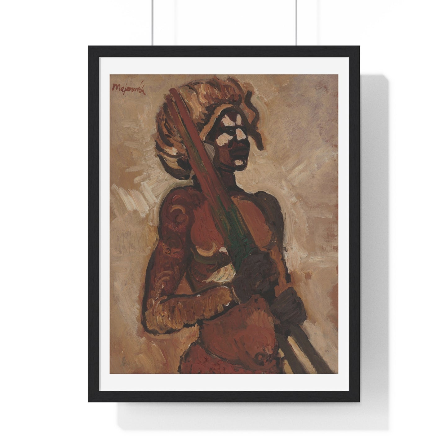 Black Warrior (1940) by Cyprián Majerník, from the Original, Framed Art Print