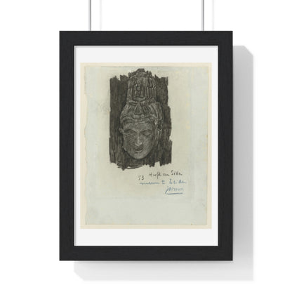 Study of Head of Shiva in the Museum of Ethnology in Leiden (1868–1928) by Jan Toorop, from the Original, Framed Print