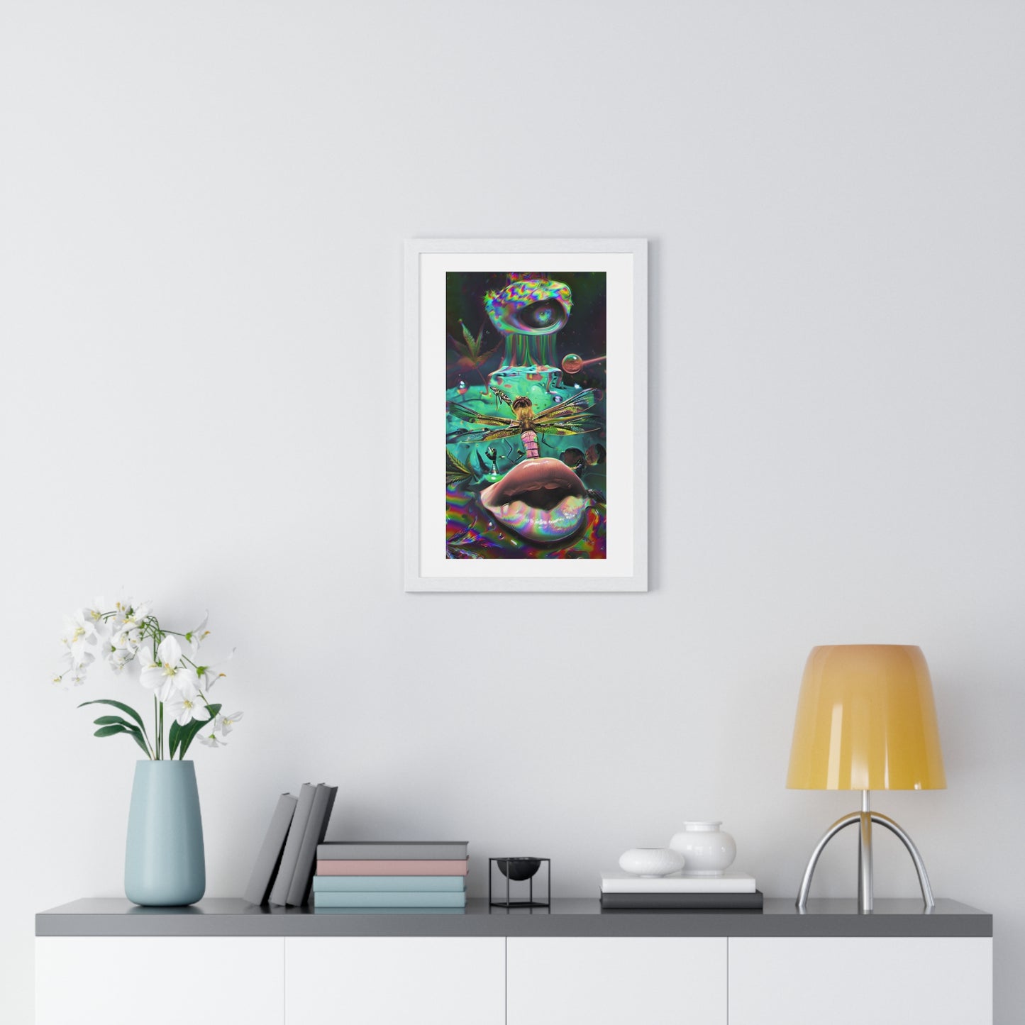 Gaia Psychedelic Art 'Designed by AI' Framed Art Print