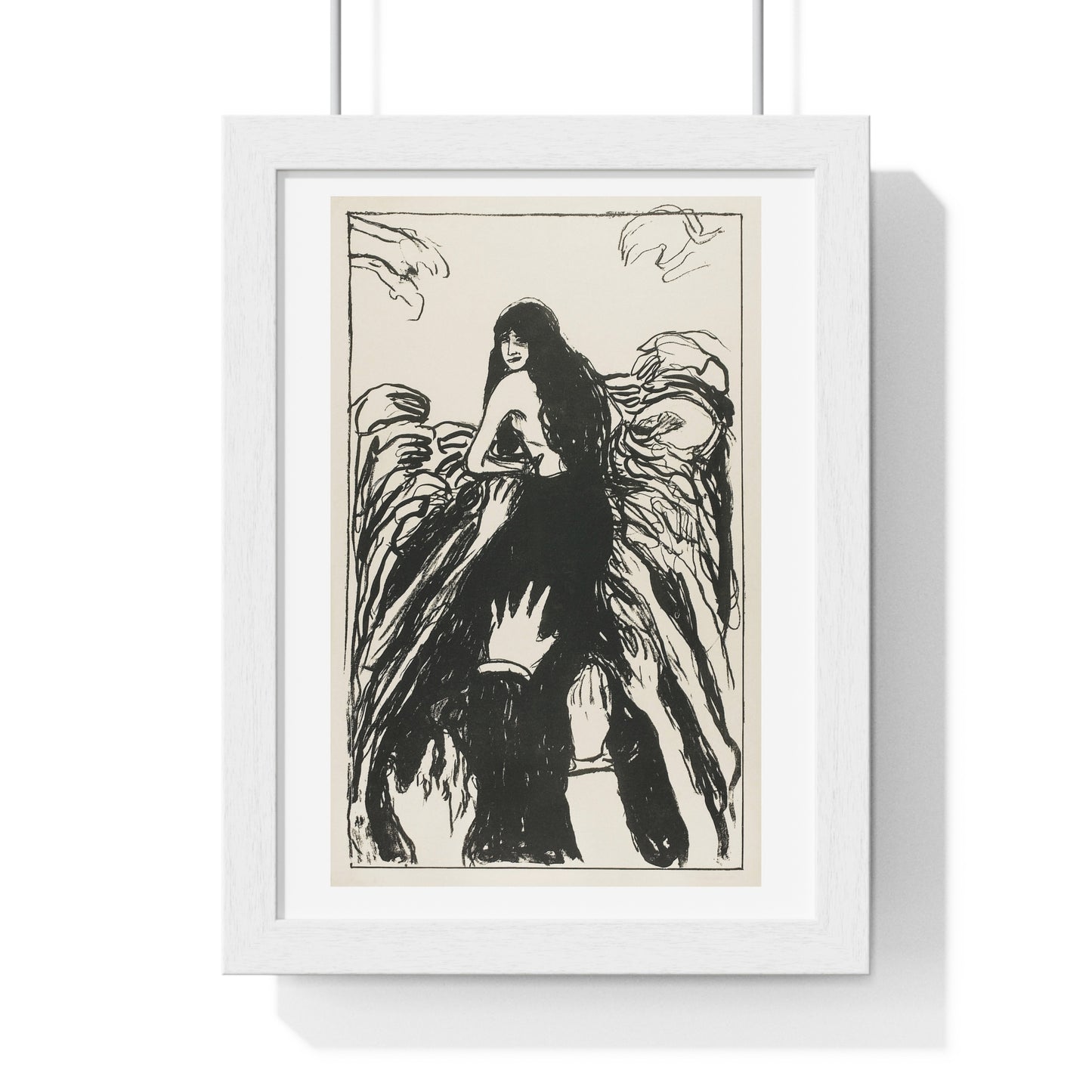 The Hands (1895) by Edvard Munch, from the Original, Framed Art Print