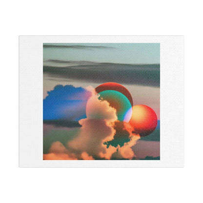 A Meditation on the Beauty of Clouds, Abstract Art 'Designed by AI' Print on Canvas