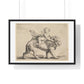 Cupid on a Lion (1652) by Giulio Romano, from the Original, Framed Art Print