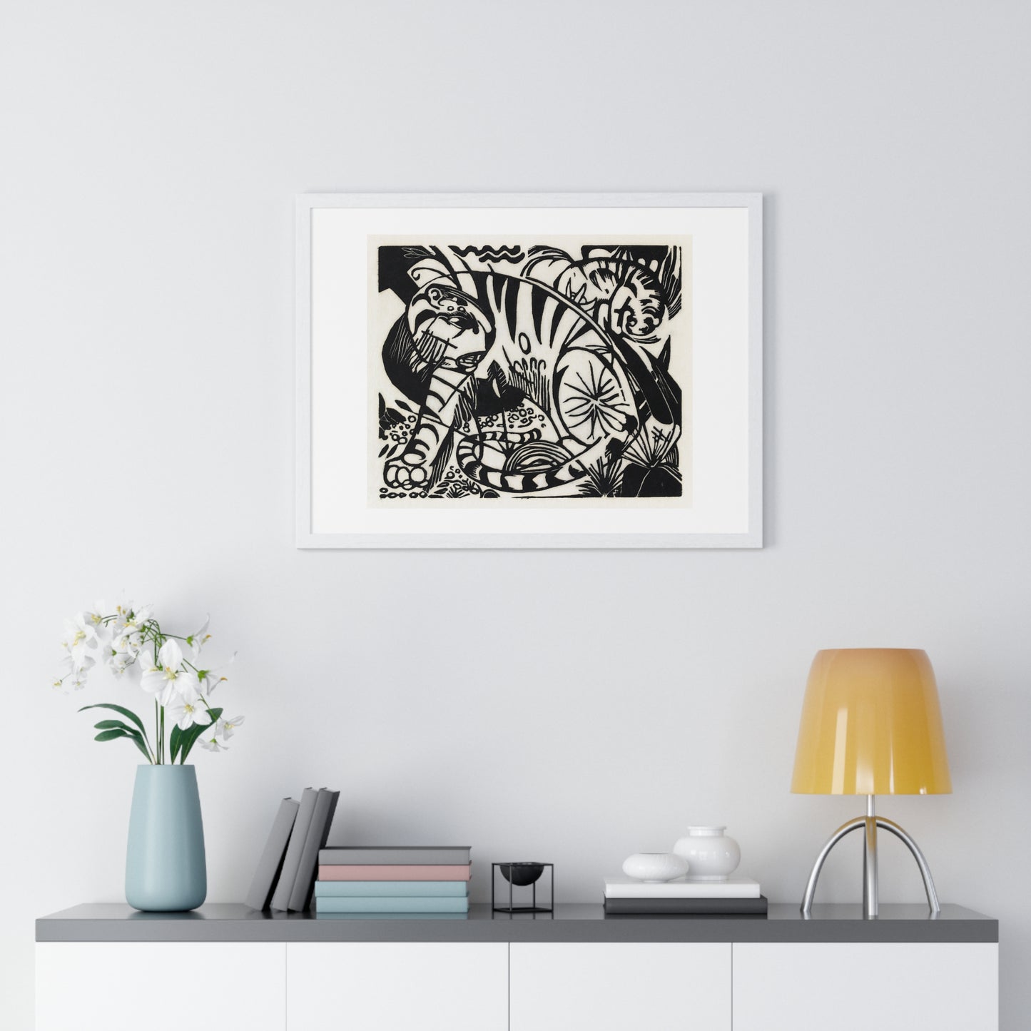 Tiger (1912) by Franz Marc, from the Original, Framed Art Print