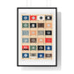 Japanese Clan Flags Illustration (1884) from the Original, Framed Print