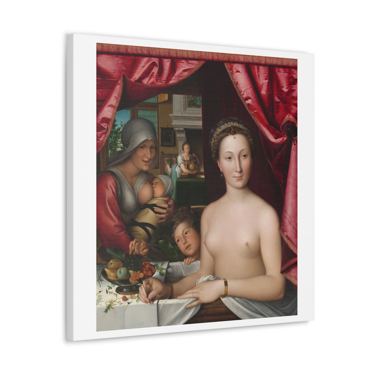 A Lady in Her Bath (circa 1571) by François Clouet, from the Original, Art Print on Canvas