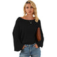 Vireous Textured Lantern Sleeve Women's Sweater