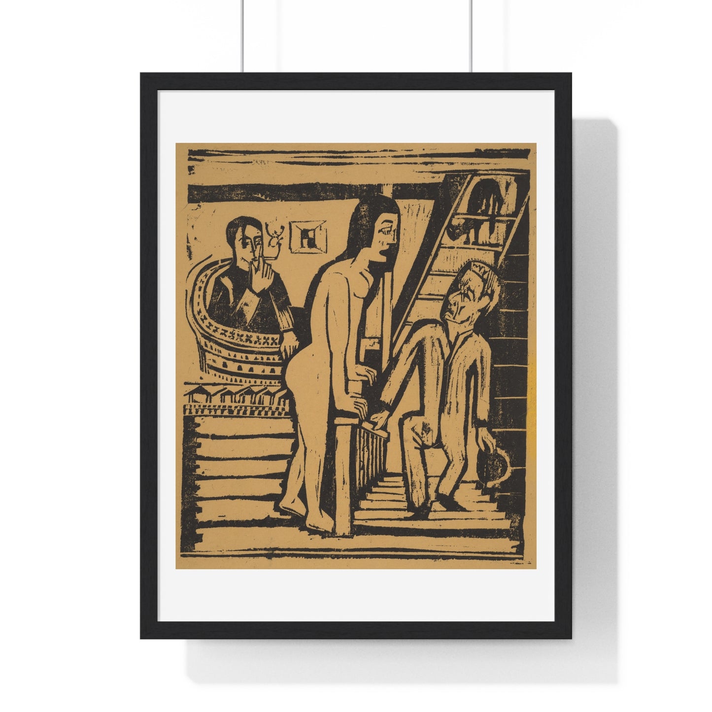 The Visit (1923) by Ernst Ludwig Kirchner, from the Original, Framed Art Print