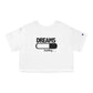 Dreams Loading, White Women's Cropped T-Shirt