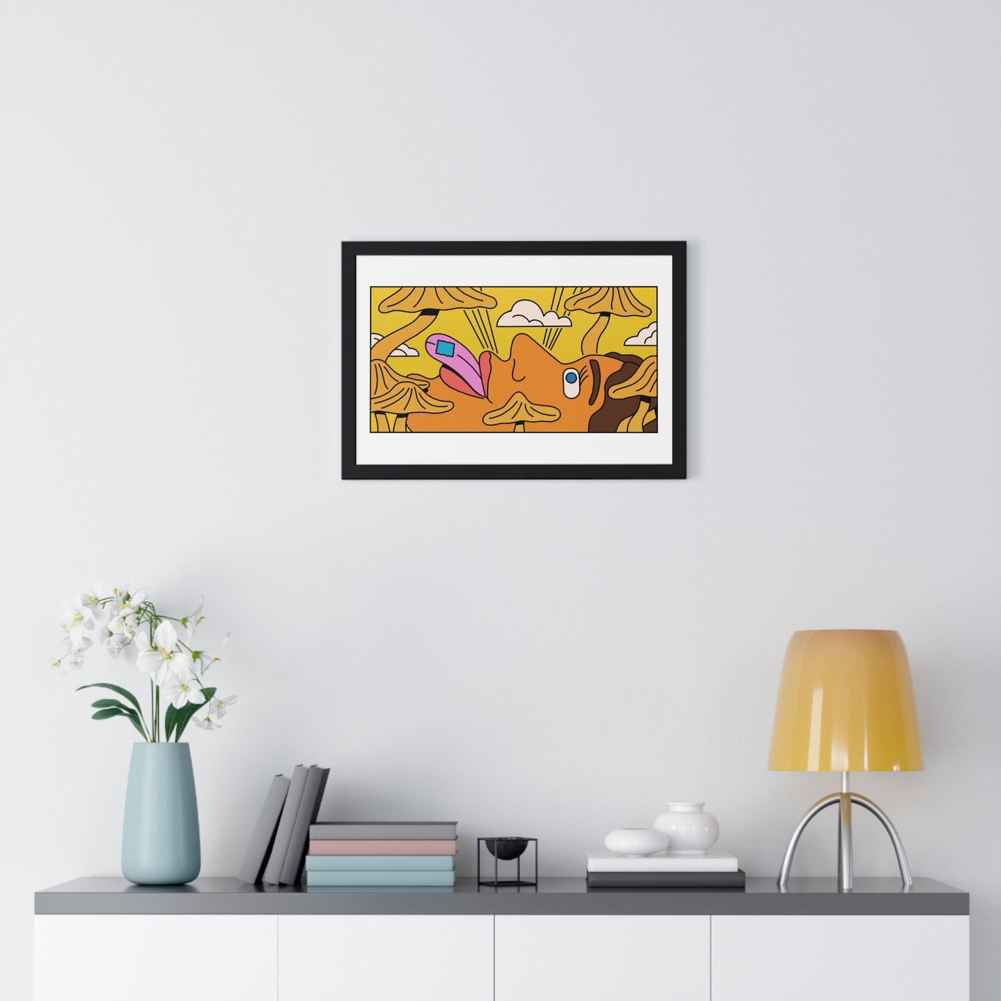 Psychedelic Cartoon Art, Framed Print