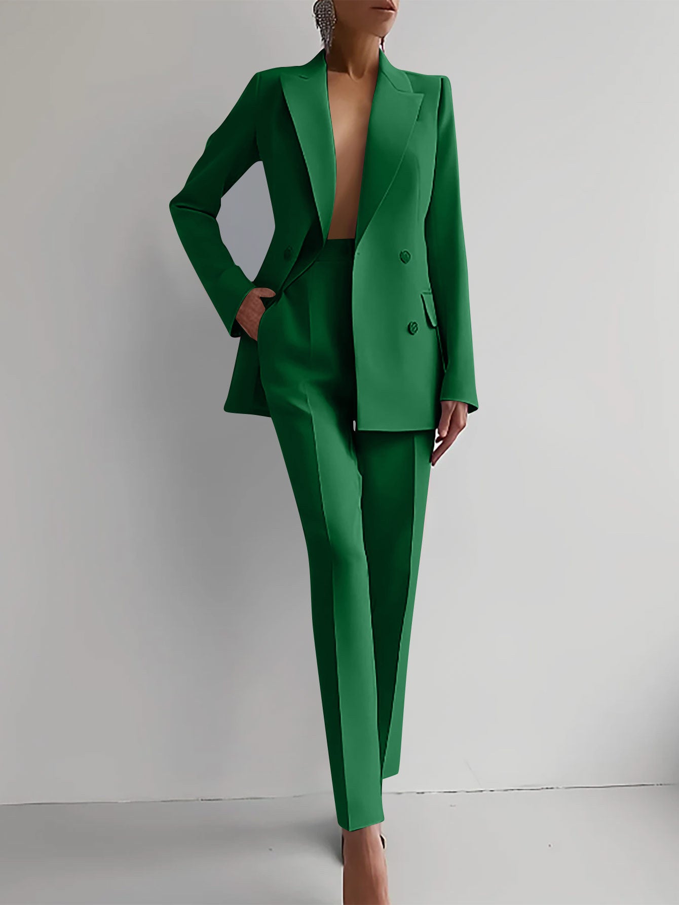 Vireous Women's Classic Trouser Suit, Business Suit, Multi Colours