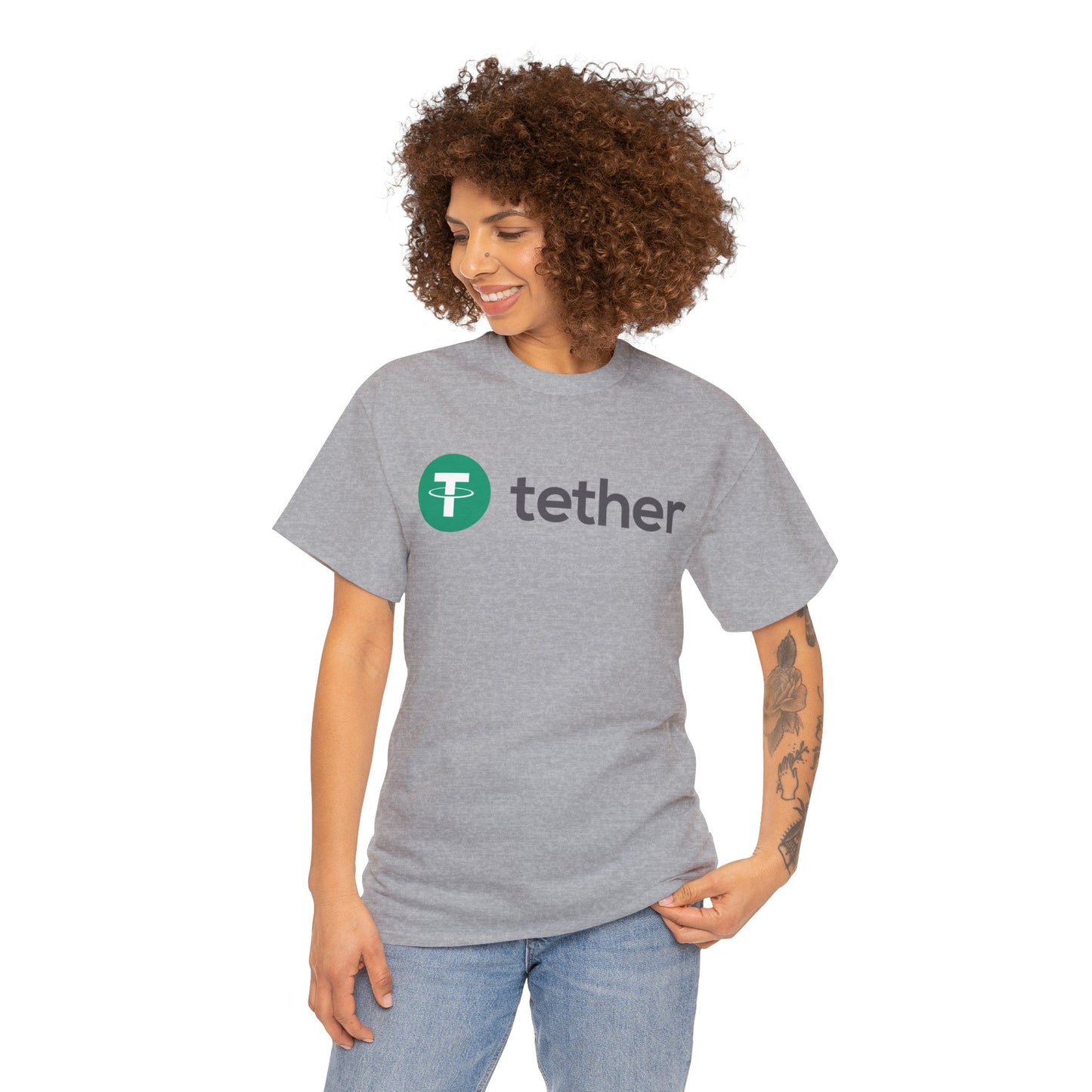 Tether #USDT Crypto Unisex Heavy Cotton T-Shirt