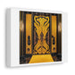 Stunning Art Deco Elevator Doors 'Designed by AI' Art Print on Canvas