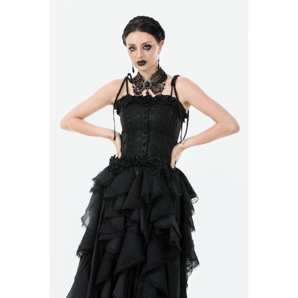 Dark in Love Lysandra Butterfly Lace Beaded Collar Necklace
