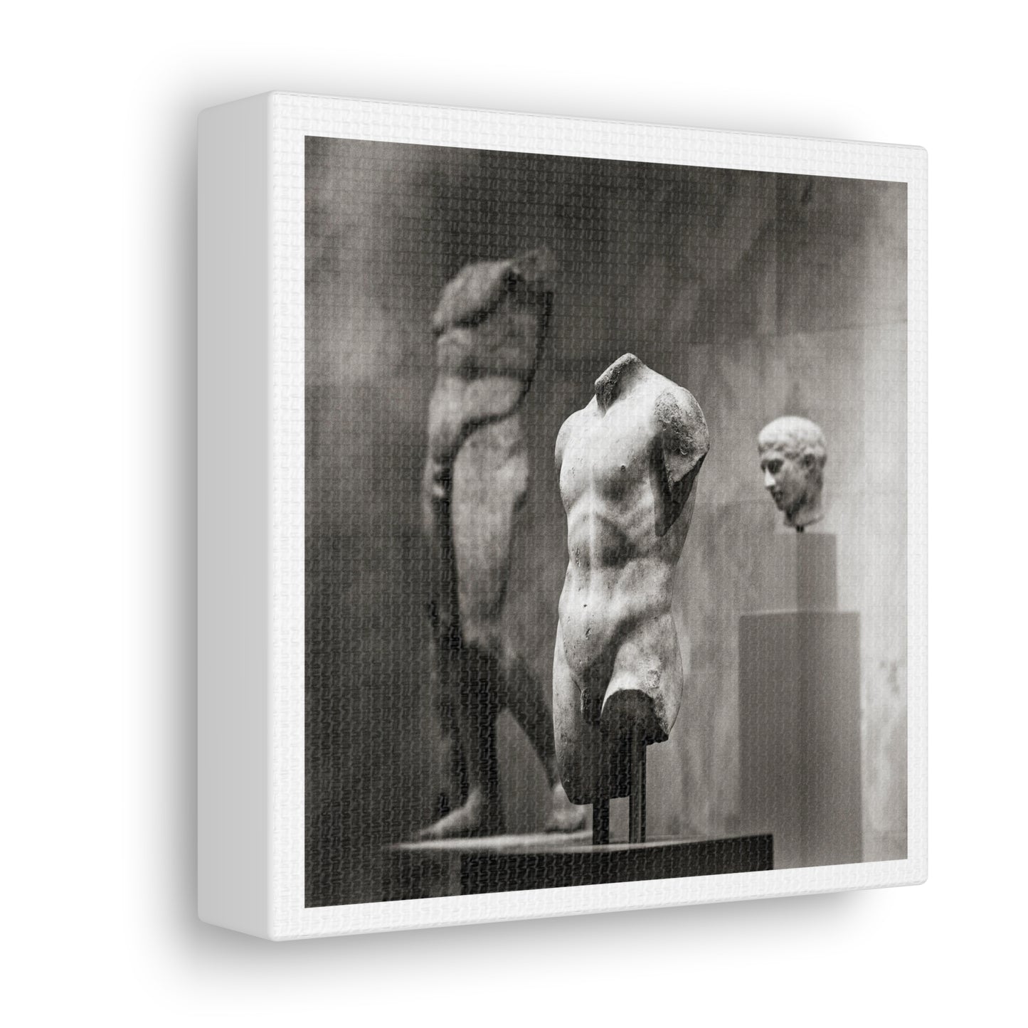 Marble Torso of a Youth (circa AD 118–161) Photographic Art Print, from the Original on Canvas