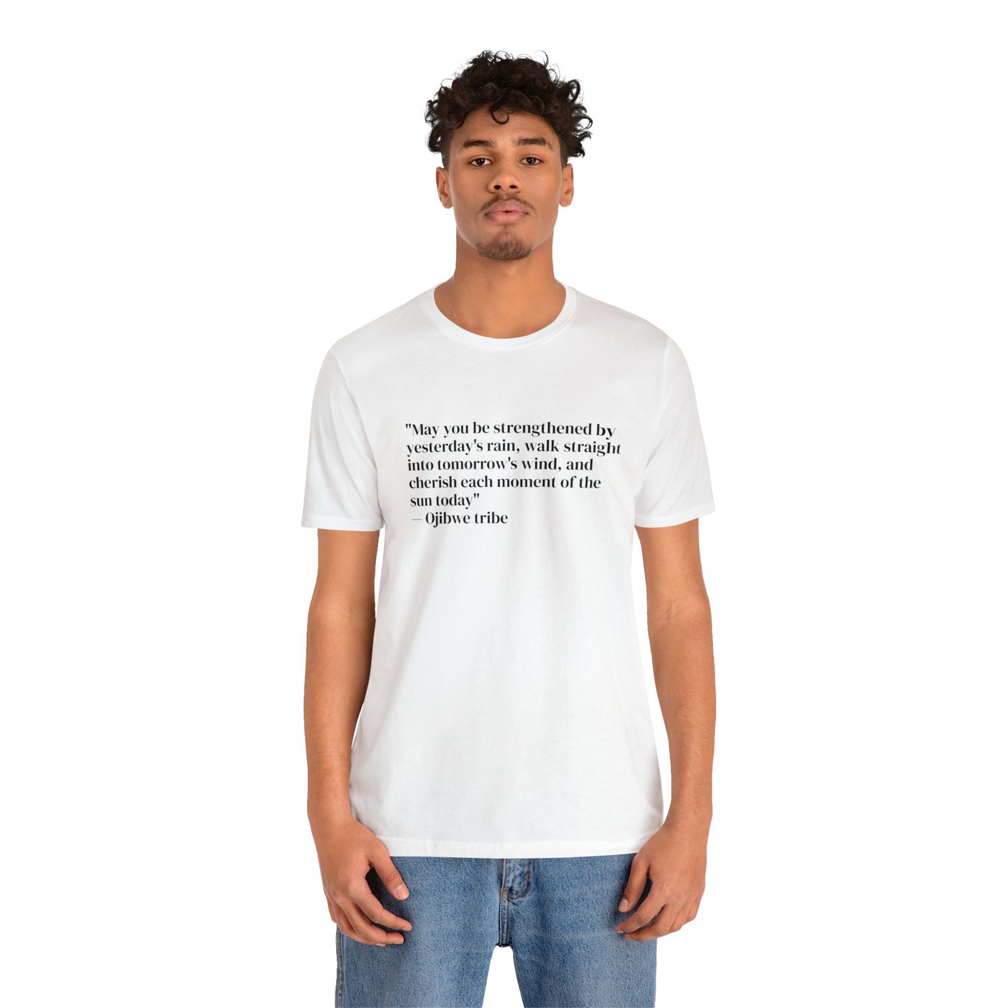 'Gratitude' Ojibwe Tribe Quote, Soft Jersey T-Shirt