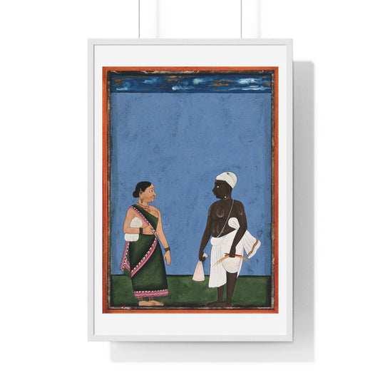 A Jain Farmer and Wife, Artist Unknown, from the Original, Framed Art Print