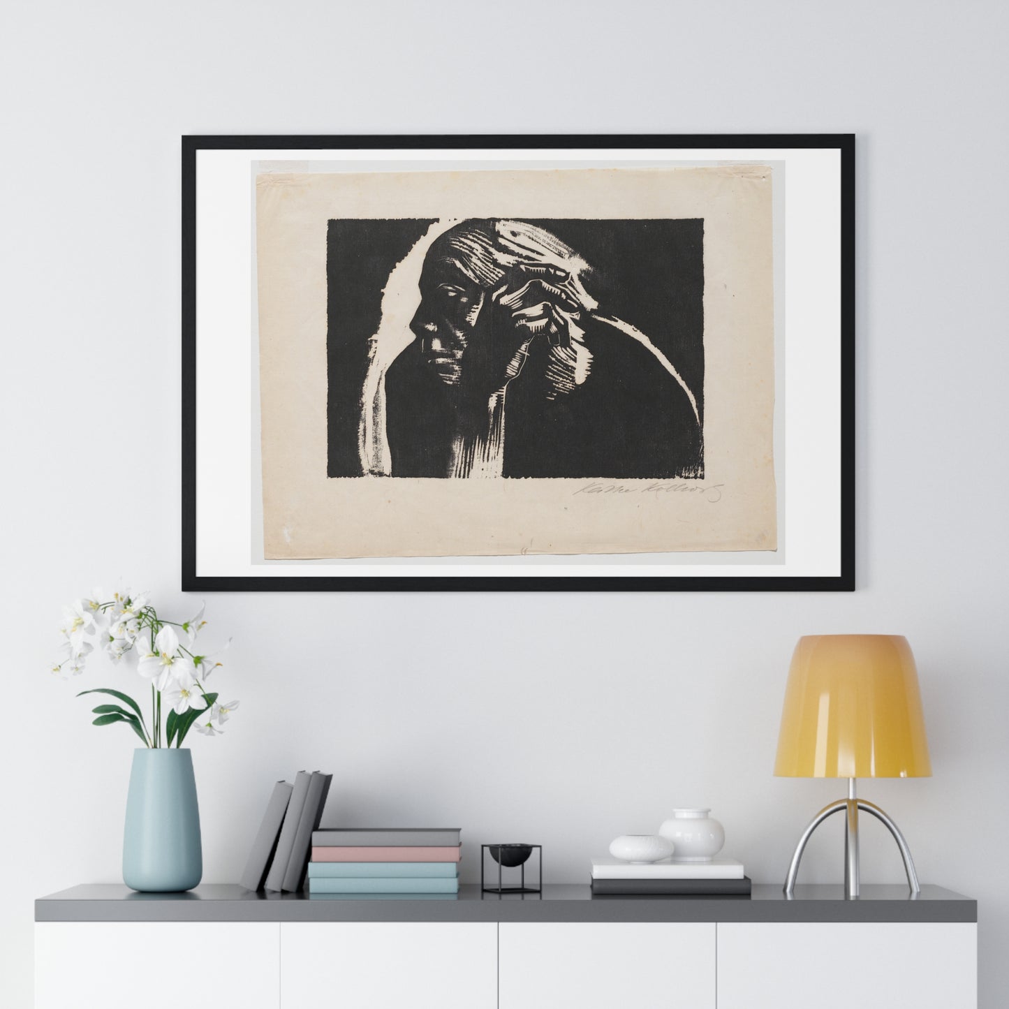 Self Portrait (1924) by Käthe Kollwitz, from the Original, Framed Art Print