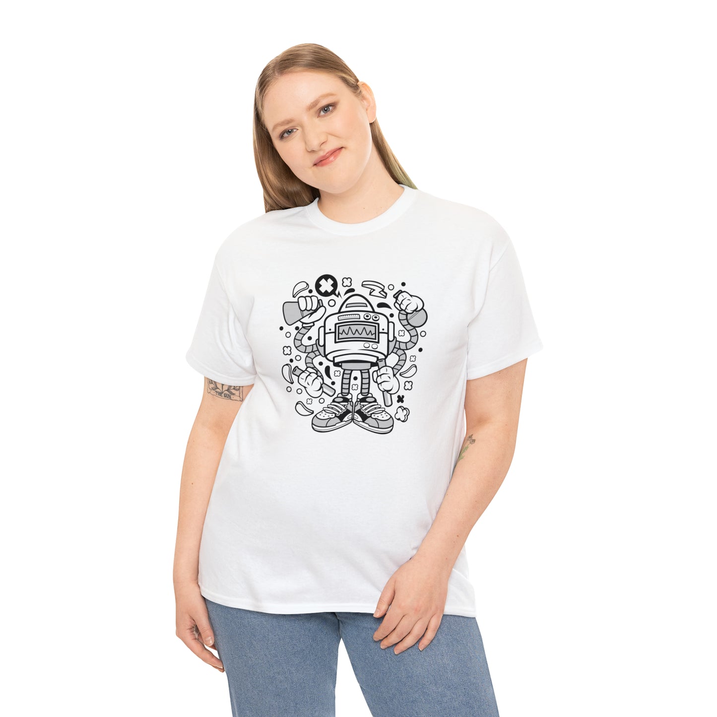 Lab Robot Monster Cartoon T-Shirt