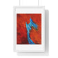 Flame and Flow, Abstract Art 'Designed by AI', Framed Print