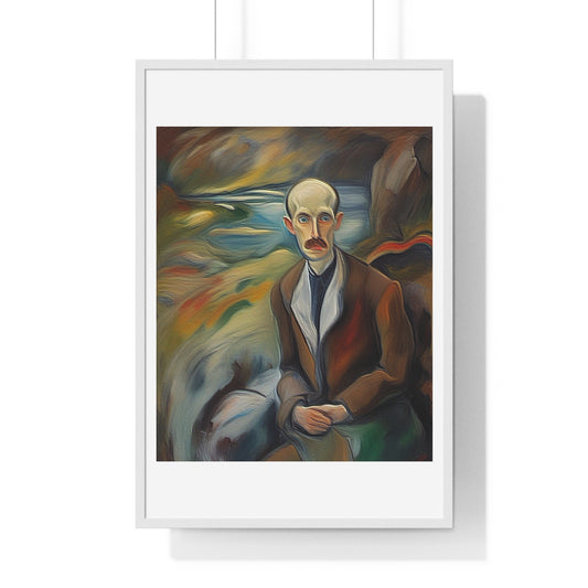 A Mind Adrift, Abstract Art 'Designed by AI', Framed Print