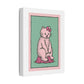 Cute Pink Cat Stretched Canvas Wall Art