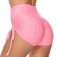 Vireous Drawstring Textured Women's Fitness Shorts