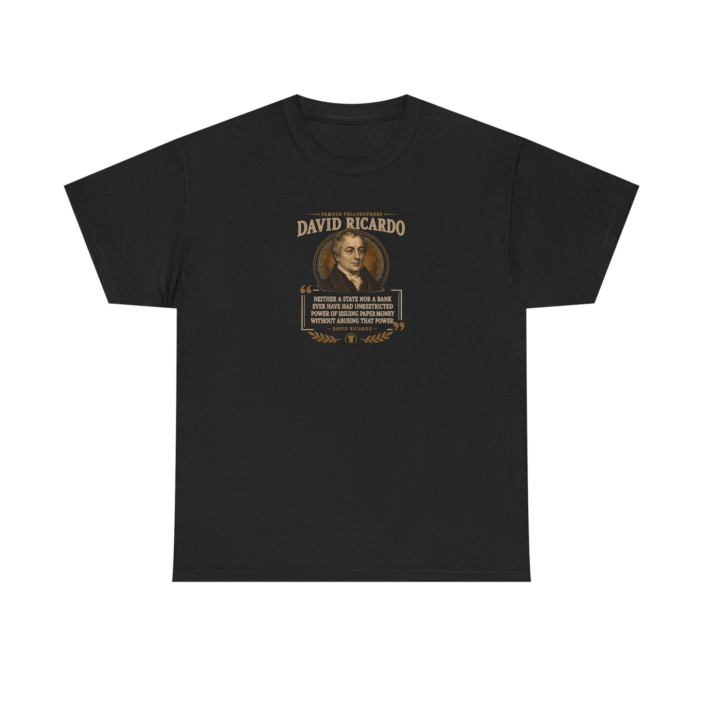 David Ricardo on Banks and 'Economic Rent', Philosophy Tribute T-Shirt